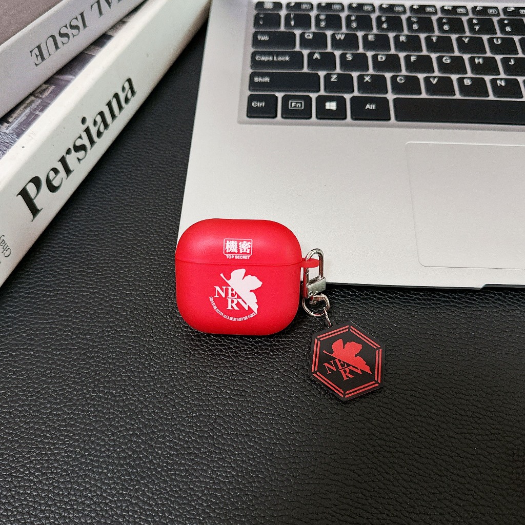 สําหรับ AirPods Pro3/4 (ANC)/4/Pro2/3/Pro/2/1 สีแดง EVA Neon Genesis Evangelion Airpods กันกระแทกหูฟ