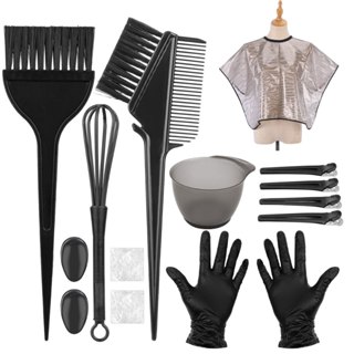 ชุดเครื่องมือย้อมสีผม แปรงย้อมผม ชามครีม หวีผสม หมวกคลุมหู ค…
