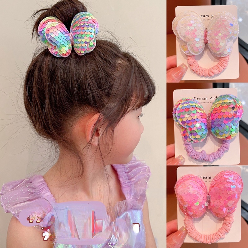 1PC เชือกผมเด็ก ที่คาดผมสูงแฟชั่นเกาหลี น่ารัก ความงาม การออกแบบโบว์ สีสันสดใส 【จัดส่งจากประเทศไทย】
