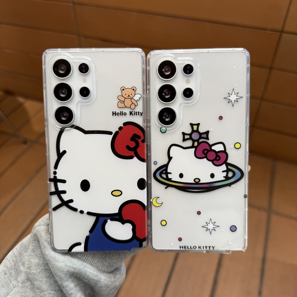 การ์ตูนน่ารัก ดาวเคราะห์ Hello Kitty เคส Samsung Galaxy S25 Ultra S25 Plus S25 S24FE S24 Ultra S24 Plus S24 S23FE S23 Ultra S23 Plus S23 S22Ultra S21Ultra S21FE S20FE Note20Ultra A56 A36 A54 A55 A34 5G Case เคสโทรศัพท์ใหม่ TPU ป้องกันการตก เคสมือถือซัมซุง