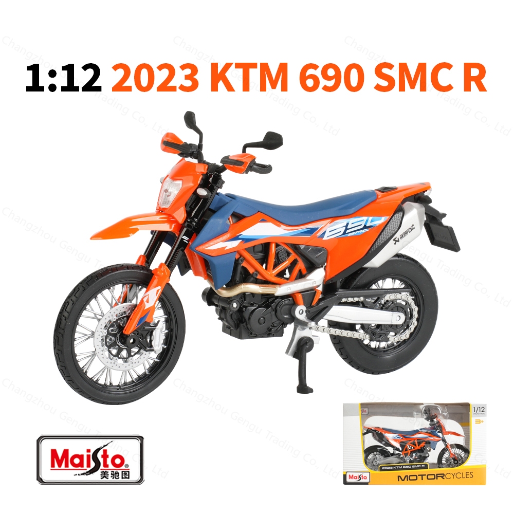 Maisto 1:12 2023 KTM 690 SMC R Die Cast ยานพาหนะสะสมงานอดิเรกรถจักรยานยนต์รุ่นของเล่น