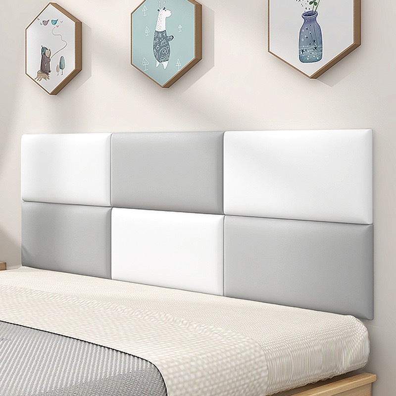บุผนังกันกระแทก หนังPUหุ้มฟองน้ำ หนาพิเศษ เบาะติดหัวเตียง wall pad วอลเปเปอร์3มิติ โฟมกันกระแทก บุหัวเตียง ความหนา 1.5 ซม.