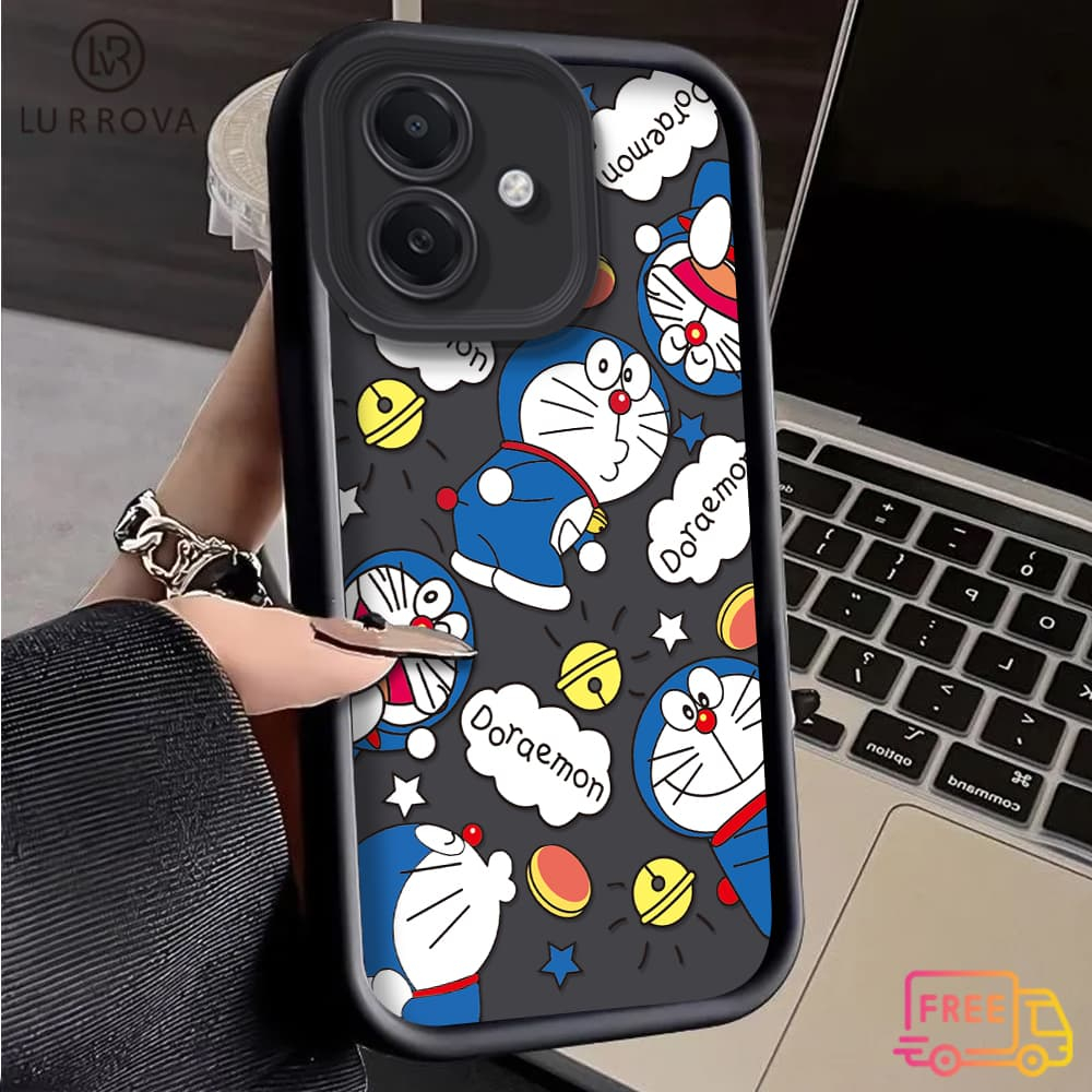 SAMSUNG สําหรับsamsung A06 A55 A05S A05 A54 A52 A12 A35 A16 A36 A56 A25 A24 A13 A03 A73 S21FE S23FE S24FE A50 A15 A14 น่ารักDoraemonกันกระแทกTPUเคสโทรศัพท์