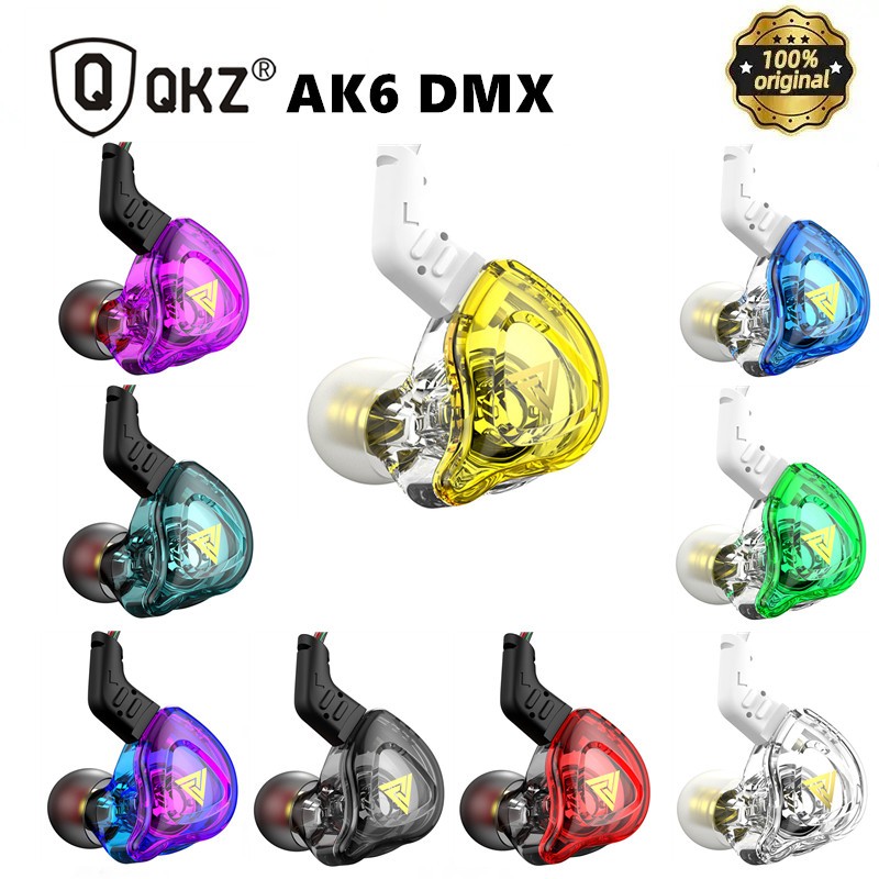 Qkz AK6 DMX ในหูไฮไฟไดรฟ ์ คู ่ หูฟังแบบมีสายพร ้ อมไมโครโฟนชุดหูฟังตัดเสียงรบกวนหูฟังเพลง
