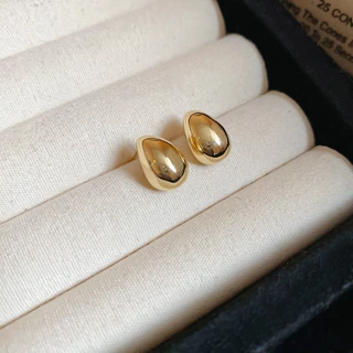 [Jewbeauty]ต่างหูสตั๊ดรูปหยดน้ําเข็มเงิน ต่างหูอารมณ์ดีไซน์เรียบแสงหรูหราต่างหูความรู้สึกสูงผู้หญิง