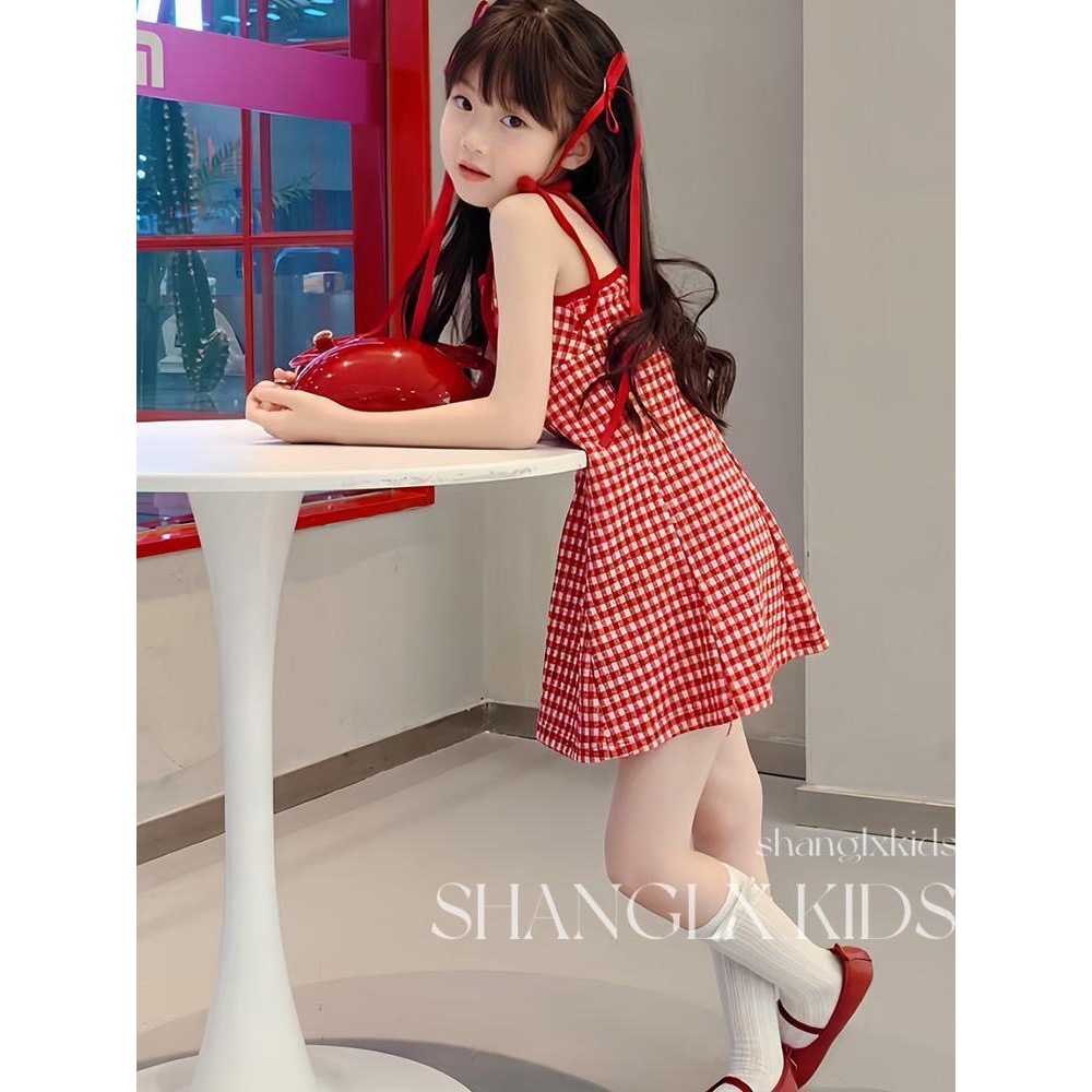 ฤดูร้อนใหม่สาวสีแดงลายสก๊อต ส เปลื้องผ้า,สาวน้อยสมบัติชุดสาวกระโปรงเด็กสวมใส่