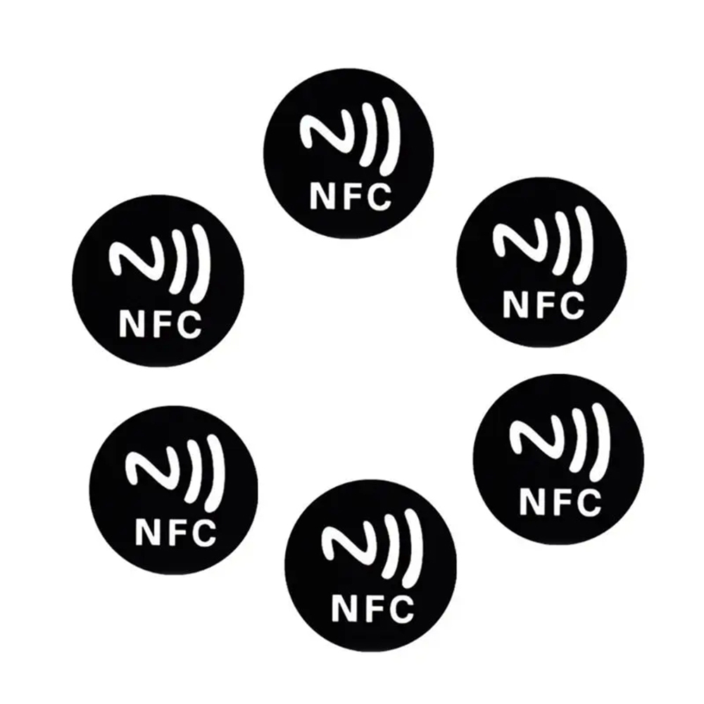 สติ๊กเกอร์ nfc 6 ชิ้น Ntag213 ป้ายฉลากสติ๊กเกอร์ nfc micro tag