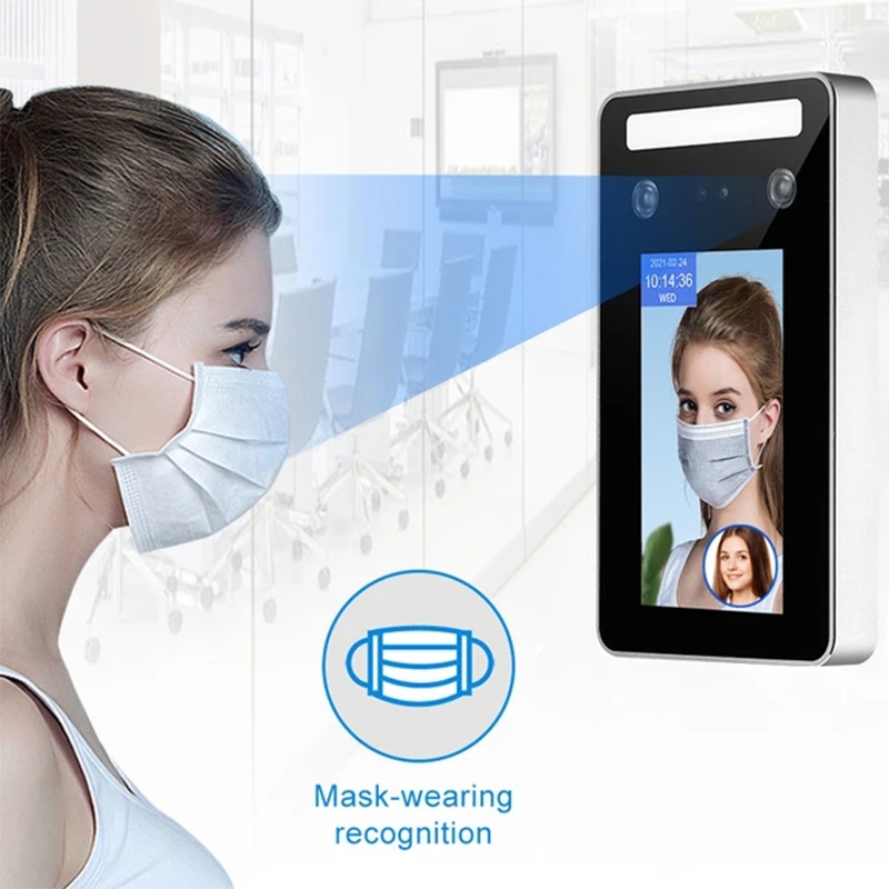 กันน้ํา TCP/IP USB Biometric Face การจดจําใบหน้าระบบควบคุมการเข้าออกประตูเวลานาฬิกา Office Attendanc