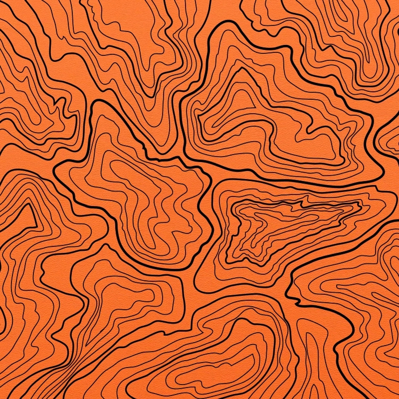 Kydex Sheet Thermoplastic รูปแบบแผนที่สีส้มสําหรับปลอก DIY