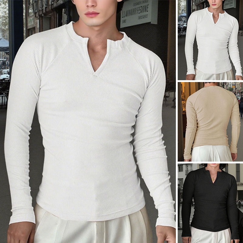 ไม่แน่นอน เสื้อยืดผู้ชายเนื้อลําลองสีบริสุทธิ์