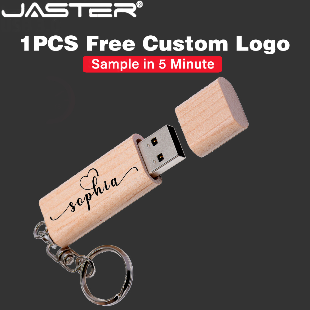 1 pcs ฟรีลูกค้าโลโก้ไม้ USB แฟลชไดรฟ์ + กล่องไดรฟ์ปากกา U Disk Memory Thumb Sticks 8GB,16GB,32GB,64GB ของขวัญ