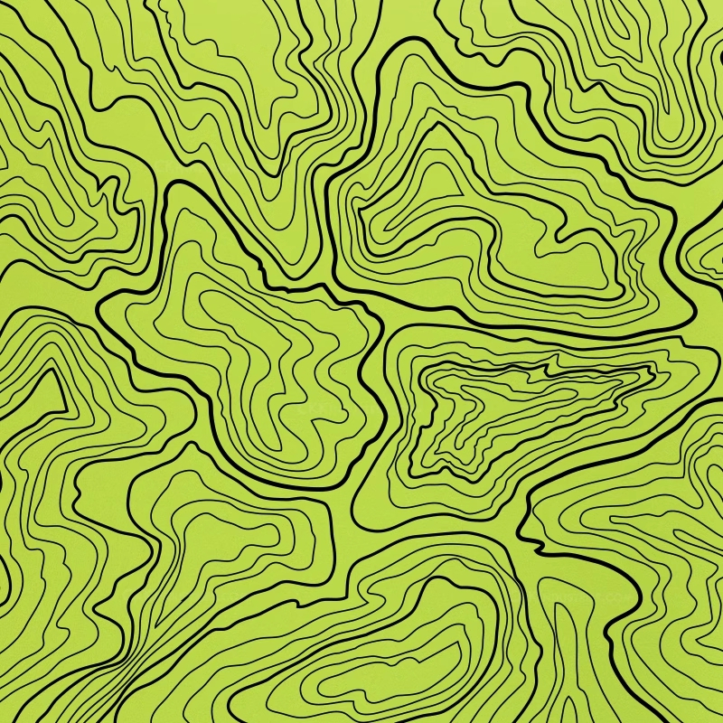 Kydex Sheet Thermoplastic Fluorescent Green Map Pattern สําหรับปลอก DIY