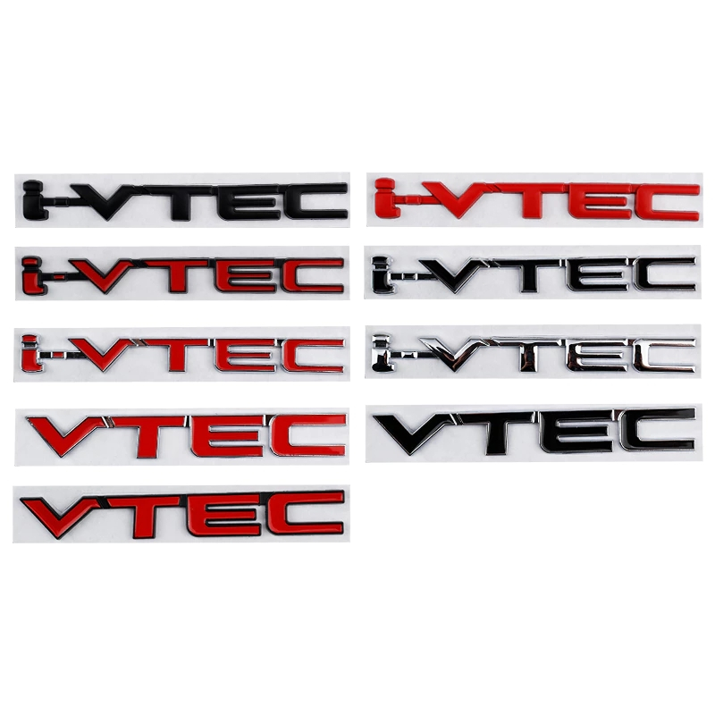 ใหม่ 3D โลหะ VTEC i-VTEC โลโก้สติกเกอร์สัญลักษณ์ด้านหลังป้ายรูปลอก iVTEC Honda VTEC