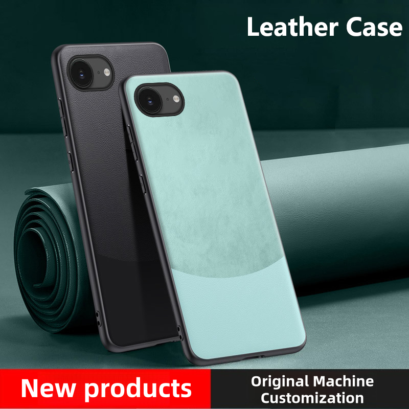 ปลอกหนังสําหรับ แอปเปิล ไอโฟน 16จ เคสโทรศัพท์เย็บสีคู่หรูหราขอบซิลิโคนอ่อนนุ่มหลังแข็งกันกระแทกปก คo