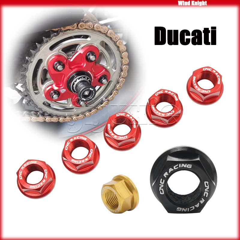 สําหรับ Ducati Hypermotard 796/950 821/939 Streetfighter SBK 848 EVO รถจักรยานยนต์ด้านหลังเฟืองล้อถั่ว Posterior Disc M10*1.0 Hyperstrada