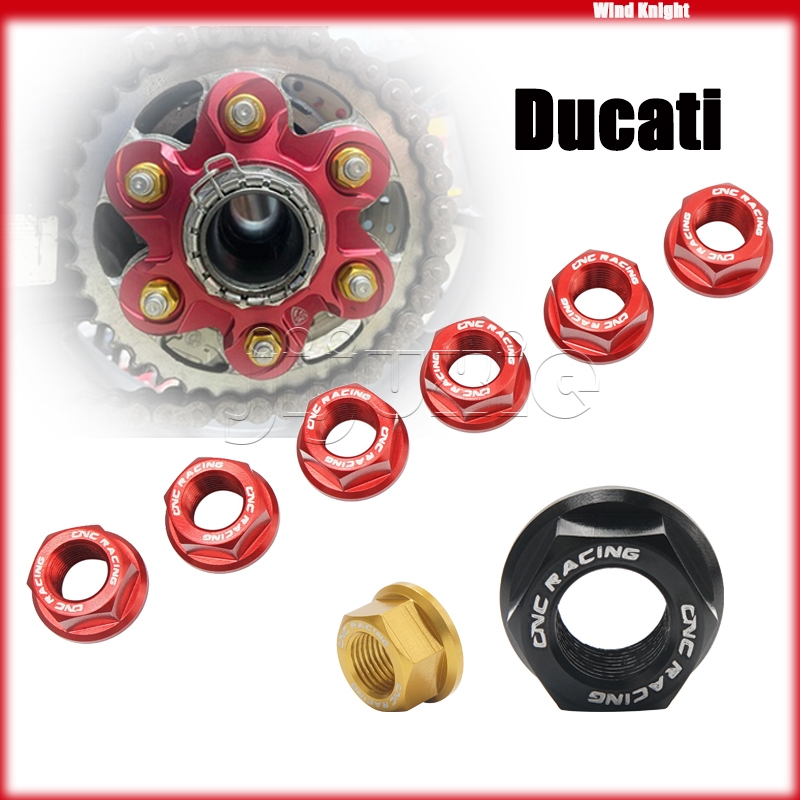 สําหรับ Ducati Panigale V2/V4/S 1199/1299/S Streetfighter 1098/V4 SuperSport 993/950 รถจักรยานยนต์ด้านหลังเฟืองล้อถั่วโปสเตอร์แผ่น M10*1.0