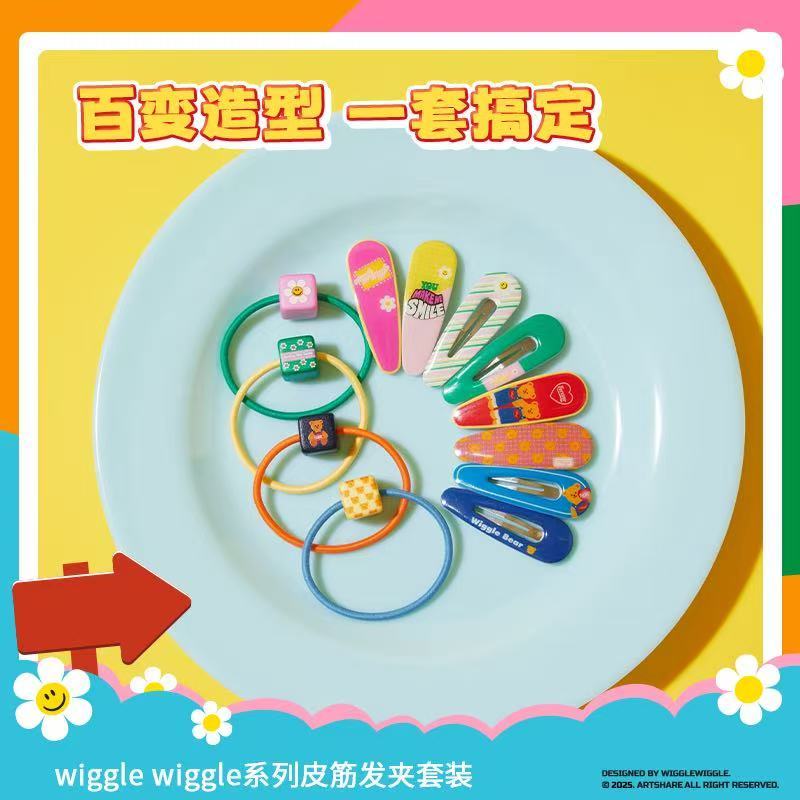 Miniso wiggle ชุดยางรัดกระดิกและกิ๊บติดผม