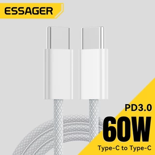 Essager Type C 60W Type-C สาย Type C Fast Charge Data Cable สําหรับ huawei Infinix ip16 15