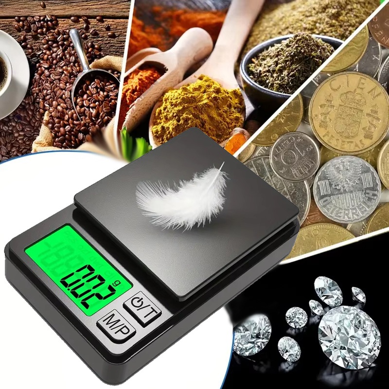 Precision Pocket Scale 1000g X 0.1g - Digital Gram, อาหาร, เครื่องประดับ, ออนซ์/เมล็ดพืชขนาด Backlit LCD - Mini Scale