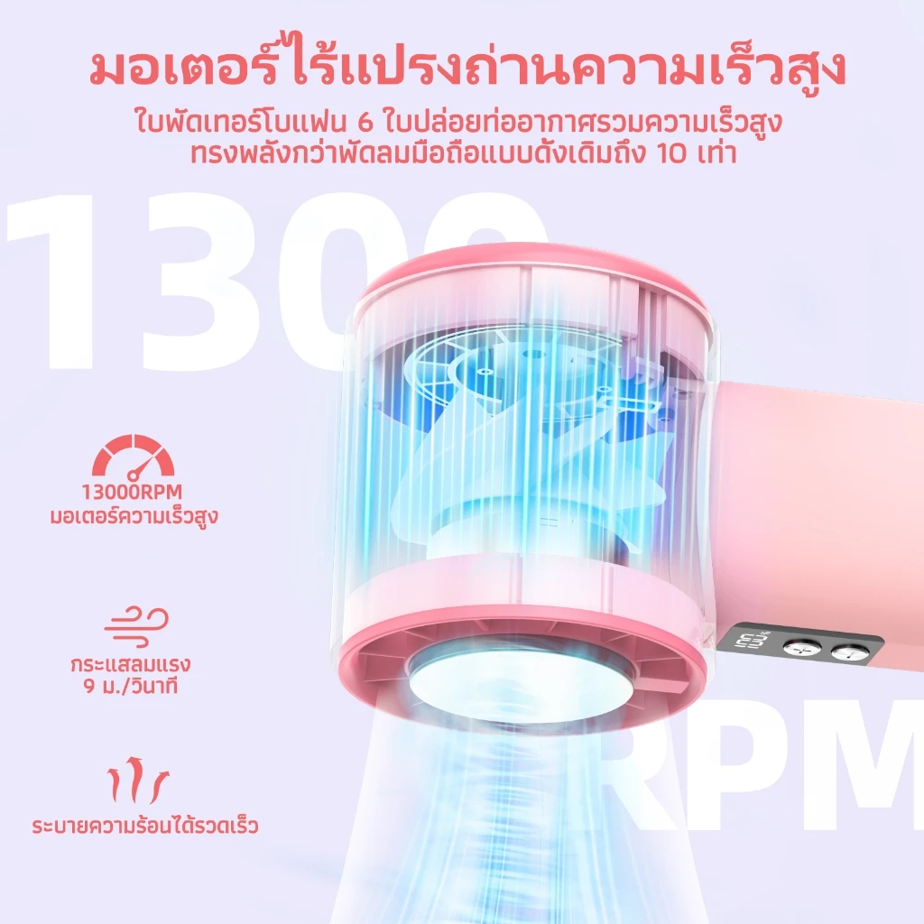 GOOJODOQ GFS006 พัดลมมือถือขนาดเล็ก 100 ระดับความเร็ว แผ่นทำความเย็น thumbnail 5