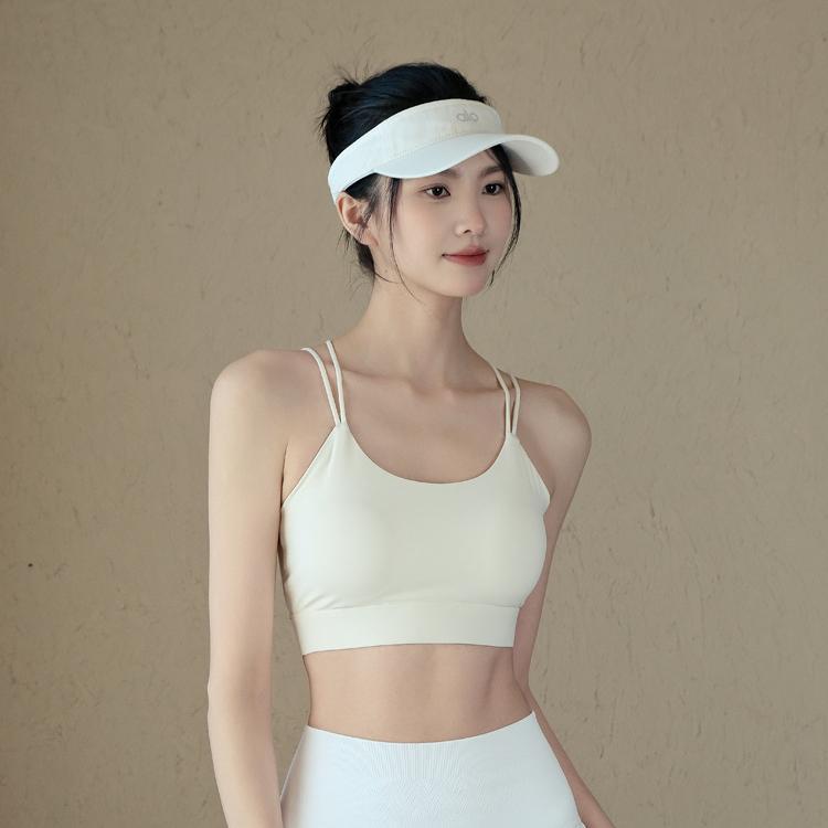 2025 เสื้อกั๊กโยคะกันกระแทกและดันทรงพร้อมแผ่นรองหน้าอกในตัว