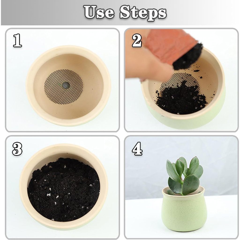 กระถางดอกไม้หลุมตาข่ายแผ่นเส้นผ่าศูนย์กลาง5/7.5/10เซนติเมตรตารางรอบตัดบอนไซดอกไม้พืชระบายน้ําหลุมปะเก็นปลาเสื่อ - รูปที่ 7