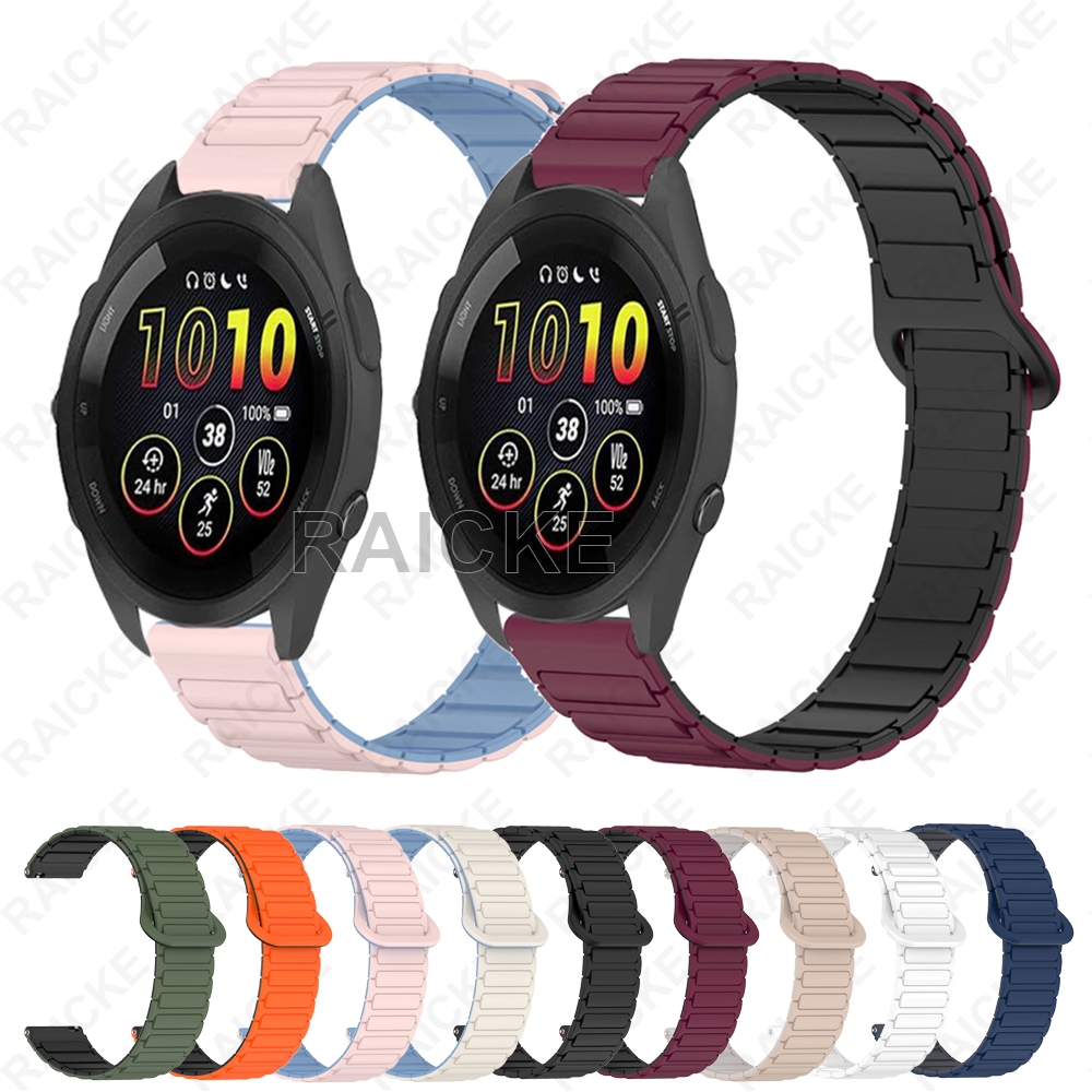 สายรัดข้อมือซิลิโคนเปลี่ยนสายรัดข้อมือสำหรับ Garmin Forerunner 265 ดนตรี / Forerunner 255 / 570 47mm 42mm / Vivoactive 4 / Venu 4 45mm 41mm / Venu 3 / Venu 2