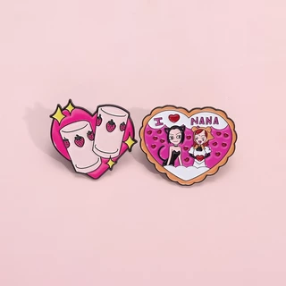 การ์ตูนสีชมพูกล่องนมเคลือบ Pin Cat Paw Heart ข้อความเข็มกลัดอะนิเมะ Pins Lapel Badge สัตว์กระเป๋าเป้สะพายหลังอุปกรณ์เสริมของขวัญสําหรับเพื่อน