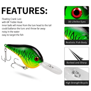CISEA F119 crank lure เหยื่อยาง ปลา ตกปลา ตกปลา เหยื่อจิ๊ก เหยื่อ 10g 9.5cm