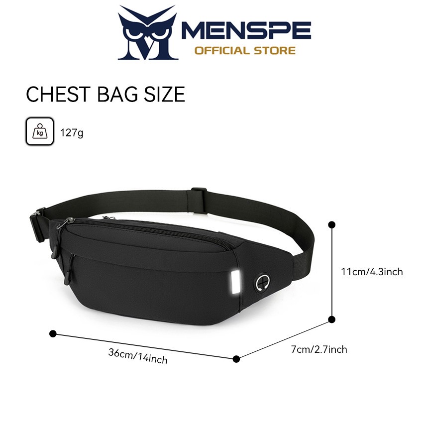 Menspe Multi-Functional Fitness Bag กระเป๋าคาดเอวกันน้ําสวมใส่กระเป๋ากีฬาพร้อมสายรัดปรับได้สําหรับออกกําลังกายวิ่ง