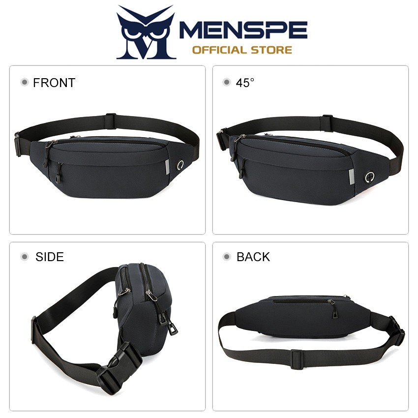 Menspe Multi-Functional Fitness Bag กระเป๋าคาดเอวกันน้ําสวมใส่กระเป๋ากีฬาพร้อมสายรัดปรับได้สําหรับออกกําลังกายวิ่ง