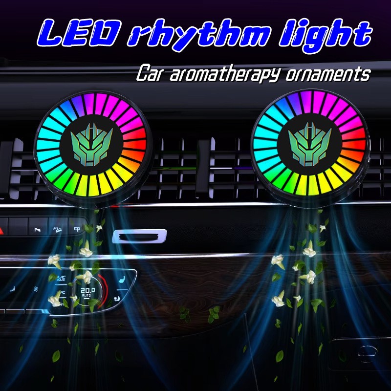 [Youyue] Rgb Sound Pickup Light 3D รถเพลงน้ํามันหอมระเหยควบคุมเสียง Led Rhythm Light