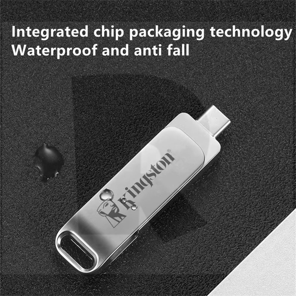 Custom Kingston โลหะ USB 3.0 หมุน OTG 8GB 16GB 32GB 64GB 128GB 2TB แฟลชไดรฟ์ความเร็วสูง