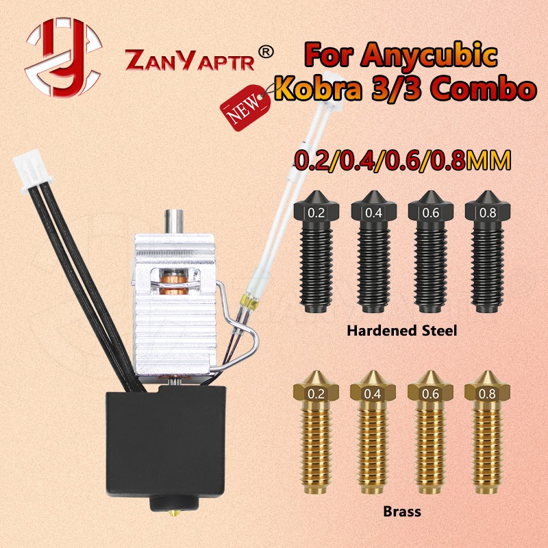 Hotend สําหรับ Anycubic Kobra 3 อัพเกรดมาตรฐาน Kobra 3 Combo Hotend หัวฉีดเทอร์มิสเตอร์สําหรับ Kobra 3 อะไหล่ Accesories