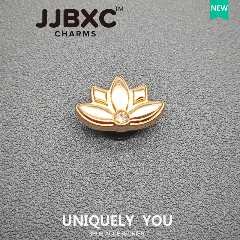 JJBXC ตัวติดรองเท้า charm โลหะ ลายเกล็ดหิมะ ดอกบัว ผึ้ง ดีไซน์หรู แฟชั่น อุปกรณ์ตกแต่งรองเท้า - รูปที่ 5