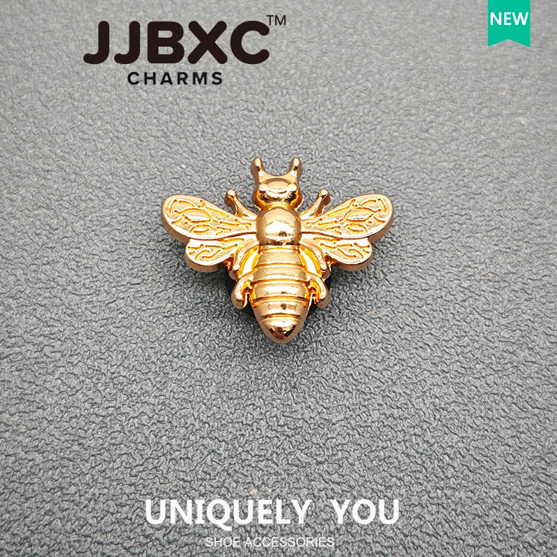 JJBXC ตัวติดรองเท้า charm โลหะ ลายเกล็ดหิมะ ดอกบัว ผึ้ง ดีไซน์หรู แฟชั่น อุปกรณ์ตกแต่งรองเท้า - รูปที่ 2