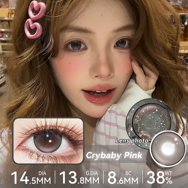 TINACON คอนแทคเลนส์ 1คู่(2ชิ้น) 6เดือน สายตาสั้น 【0.00-8.00】DIA14.5mm แต่งหน้า สีชมพู/สีเทา/สีน้ำตาล - รูปที่ 2