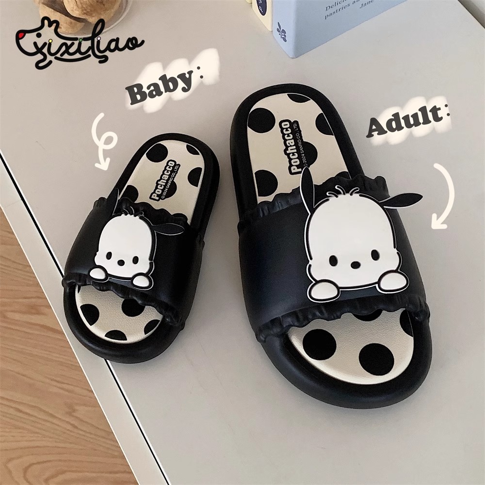 Xixtiao Sanrio รองเท้าแตะรองเท้าแตะฤดูร้อน EVA แม่ลูกสุภาพสตรี Anti-Slip บ้านห้องน้ํา ราคา ถูกที่สุด ดีลบีเคเค รูปภาพหลัก