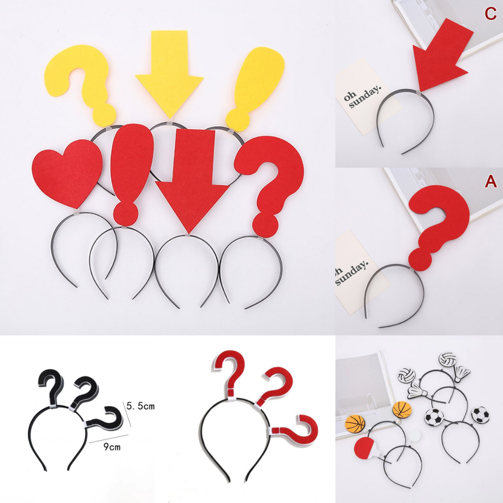 # เครื่องมือแฟชั่น # คําถาม Mark Party Photo Booth Hairband วันหยุดผม Hoop เครื่องแต่งกาย Headpiece คริสต์มาสโปรดปรานสาวหมวก