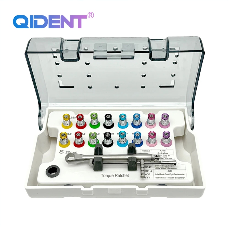 ทันตกรรม Implant ประแจแรงบิดไขควงชุดเทียมเครื่องมือทันตกรรม 16 ชิ้น ScrewDriver Universal ฟื้นฟูซ่อมเครื่องมือชุด