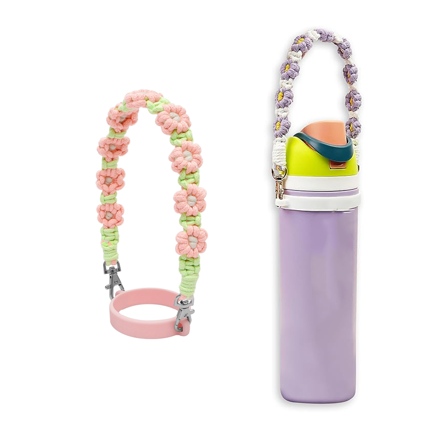 Owala Strap Handle ทอมือ สายขวดน้ําเดซี่ ใช้ได้กับโอวาล่า ถ้วย สแตนลีย์ กระติกน้ําไฮโดร