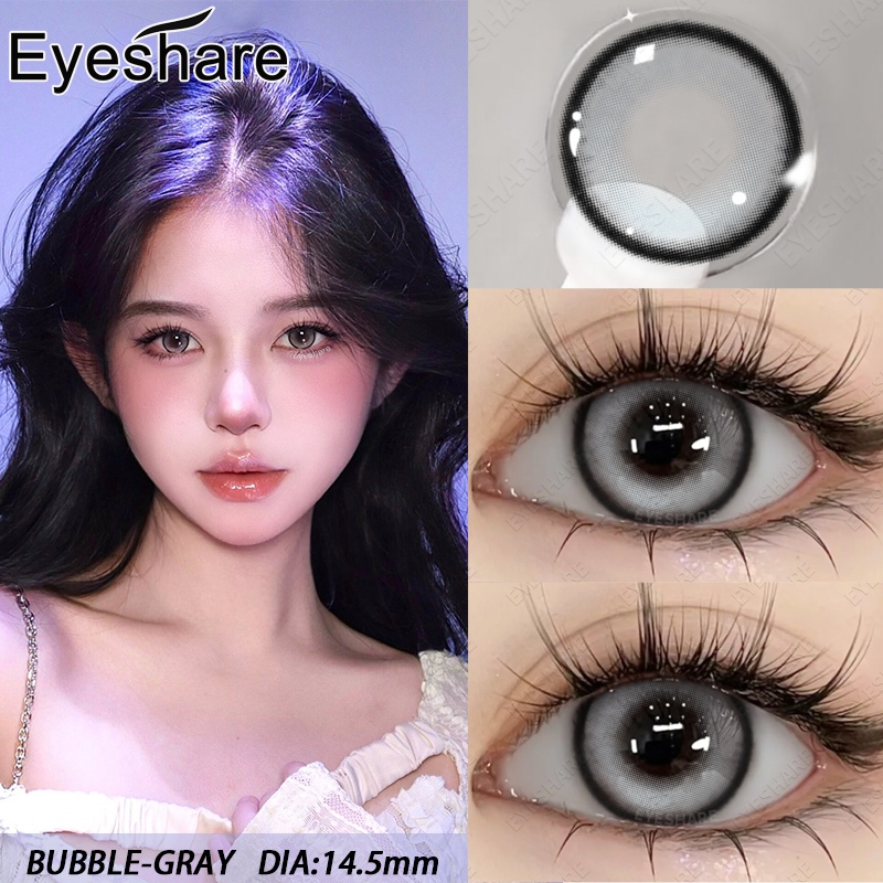 แบบค่าสายตา -1.00~6.00 Eyeshare คอนแทคเลนส์สายตา คอนแทคเลนส์ตาโต สีเทา สีน้ำตาล ส่งไวจากไทย