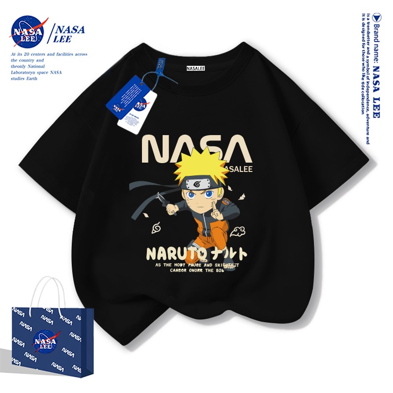 NASA เสื้อยืดเด็กสไตล์อเมริกัน 2025 ผ้าฝ้าย 100% แขนสั้น ลายการ์ตูนสุดเท่ สำหรับหน้าร้อน