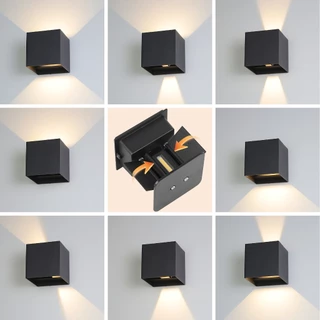 โคมไฟติดผนัง LED กันน้ํา สไตล์นอร์ดิก โมเดิร์น โคมไฟผนัง สําหรับตกแต่งบ้าน สวน ทางเดิน กลางแจ้ง