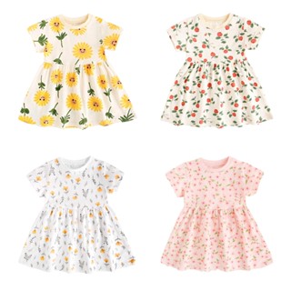 ซันลูบซ ดอกไม้สาวน้อยน่ารักซัมเมอร์บีชชุดลําลองวันหยุดเสื้อผ…