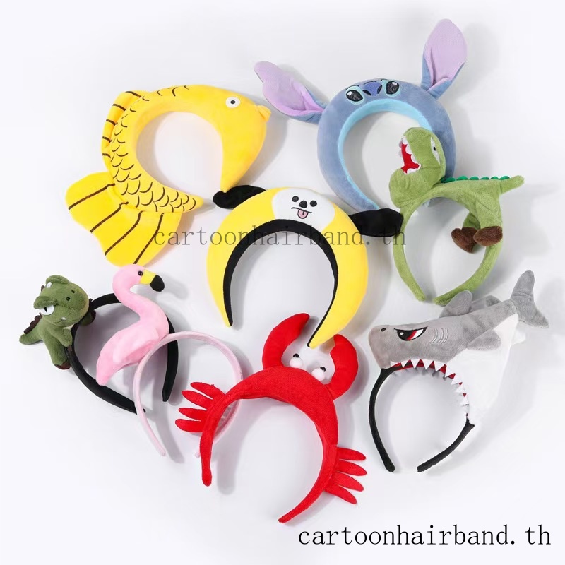 ไดโนเสาร์น่ารักการ์ตูนคาดผมสัตว์ห่วงเด็กแสดงภาพเครื่องประดับผม
