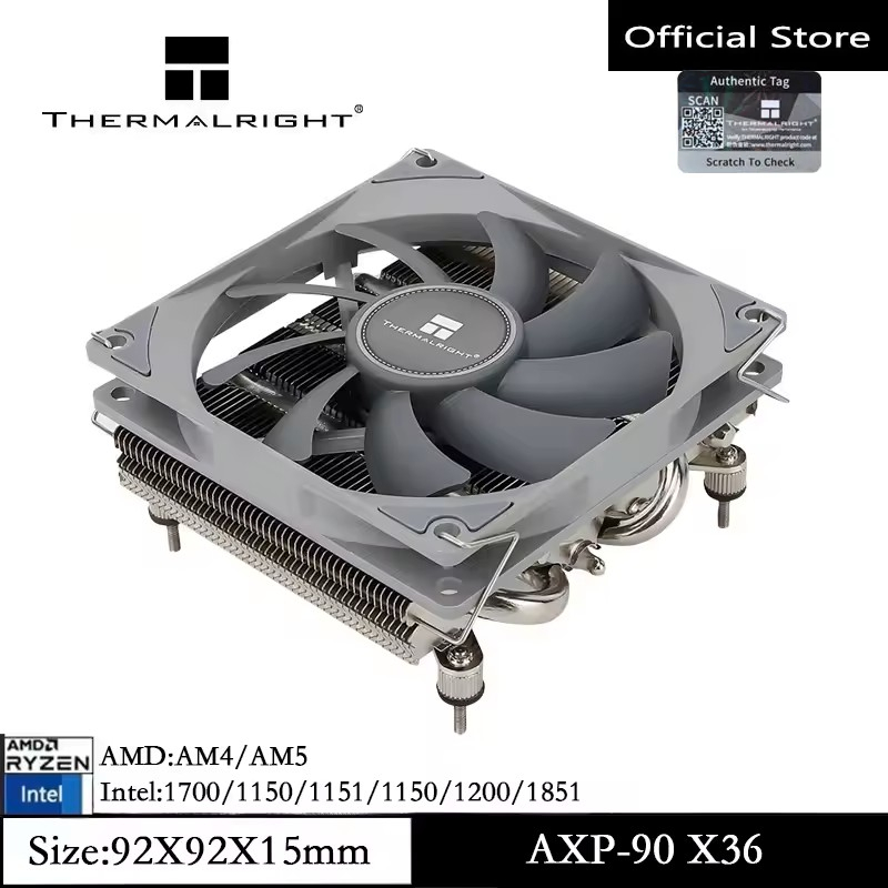 Thermalright AXP90 X36 Low Profile CPU Air Cooler หม้อน้ํา CPU 36 มม.ความสูง PWM พัดลม AGHP CPU ฮีทซ
