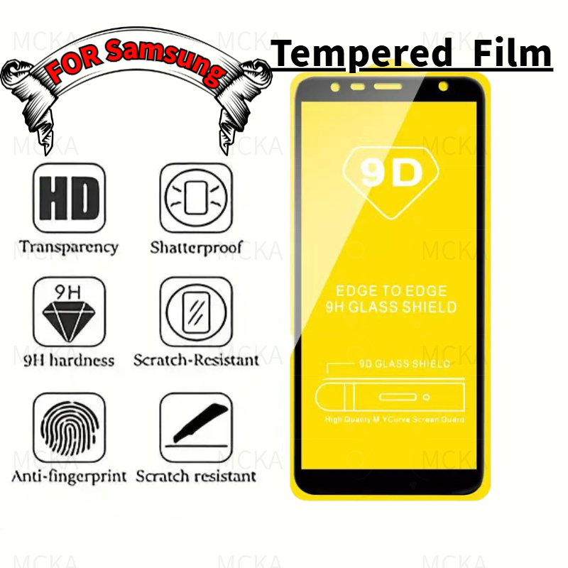 9D HDกระจกนิรภัยฟิล์มสําหรับSamsung S25 S24 S23 S22 S21 J7 J6 J5 J4 J2 Plus Pro A26 A25 A24 A23 A03 