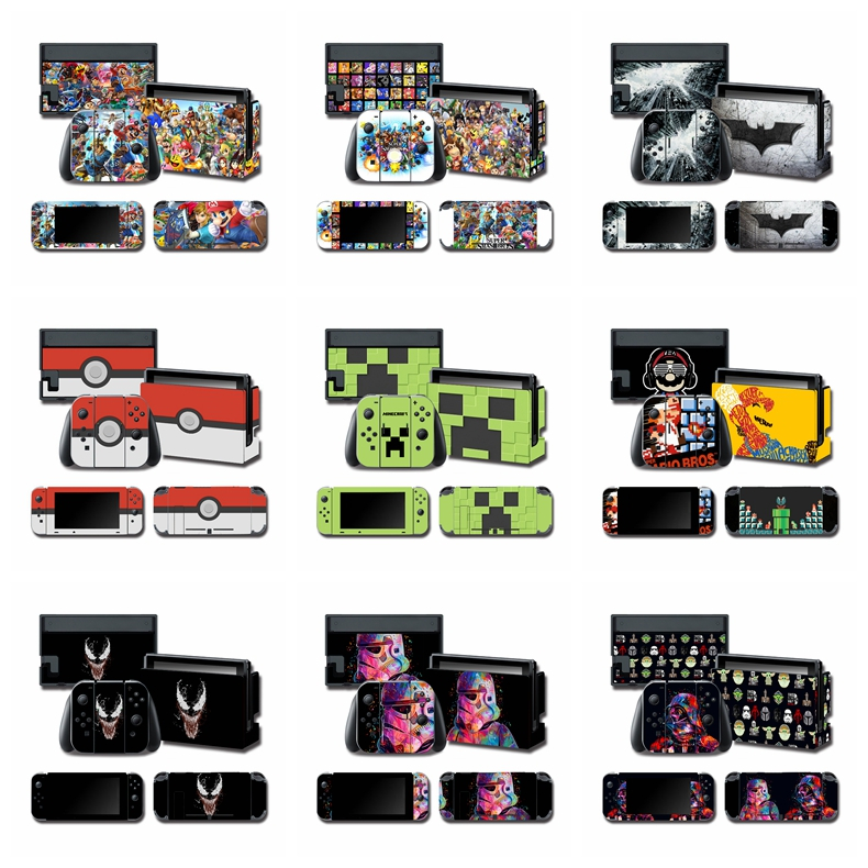 78 สีสติกเกอร์ผิวใช้งานร่วมกับ Nintendo Switch V2 ไวนิล Decal ชุดฟิล์มป้องกันสําหรับ NS V2 คอนโซล & Joy-Con Controller & Dock