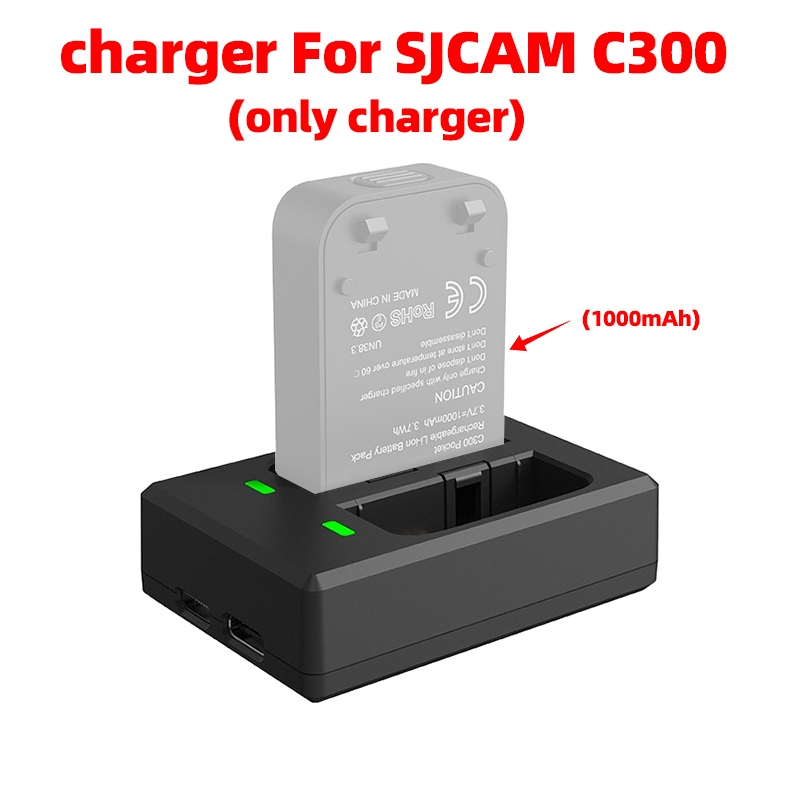 Charger สําหรับ SJCAM C300 Action Camera Dual-Slot แบตเตอรี่ Charge Hub Power C300 กระเป๋าอุปกรณ์เสริม